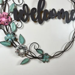 Darthome Limited Metal Floral Welcome Wreath -Darthome Limited IMG E3692