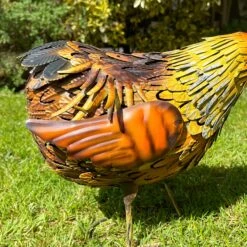 Darthome Limited Metal Feeding Hen Garden Ornament 8 Darthome Limited Metal Feeding Hen Garden Ornament -Darthome Limited IMG E3721 edited7