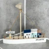 Darthome Limited Wooden Blue Boat Houses Ornament