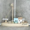 Darthome Limited Wooden Brown Boat Houses Ornament