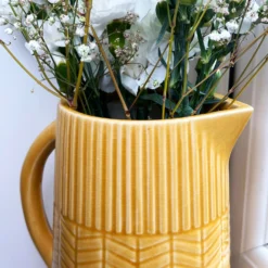 Darthome Limited Mustard Patterned Jug Vase -Darthome Limited IMG E3963 a40e30fd 12b6 4a14 86ff 8f028694cd3a