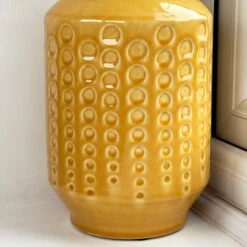 Darthome Limited Mustard Round Indented Ceramic Vase 8 Darthome Limited Mustard Round Indented Ceramic Vase -Darthome Limited IMG E3971 5648d0a2 8bbb 42da b990 64b321e363bf