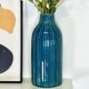 Darthome Limited Blue Lined Ceramic Bottle Vase