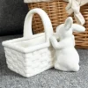 Darthome Limited White Easter Bunny Basket Trinket Dish
