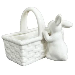 Darthome Limited White Easter Bunny Basket Trinket Dish 7 Darthome Limited White Easter Bunny Basket Trinket Dish -Darthome Limited IMG E4090copy