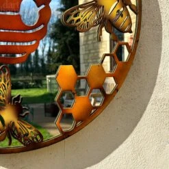 Darthome Limited Honeycomb Beehive Mirrored Wall Art 60cm -Darthome Limited IMG E4186 4e94d2b0 c575 4aab bcda a57294c23fad