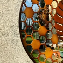 Darthome Limited Honeycomb Beehive Mirrored Wall Art 60cm -Darthome Limited IMG E4188