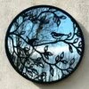 Darthome Limited Black Bird On Branch Mirrored Wall Art 45cm