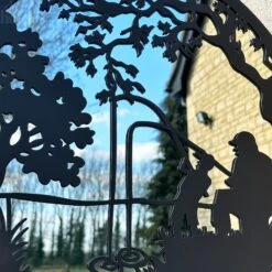 Darthome Limited Black Fishing Boy Mirrored Wall Art 45cm -Darthome Limited IMG E4214