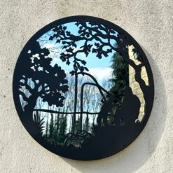 Darthome Limited Black Fishing Boy Mirrored Wall Art 45cm -Darthome Limited IMG E4215