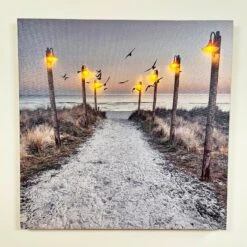 Darthome Limited Seashore Beach LED Canvas Wall Art 40x40cm