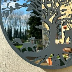 Darthome Limited Grey Woodland Wildlife Mirrored Wall Art 60cm -Darthome Limited IMG E4235