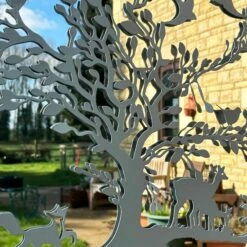 Darthome Limited Grey Woodland Wildlife Mirrored Wall Art 60cm -Darthome Limited IMG E4236