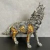 Darthome Limited Silver Steampunk Howling Wolf Ornament