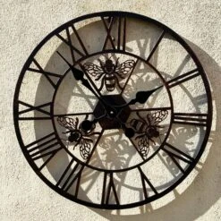 Darthome Limited Copper Queen Bees Garden Clock 60cm