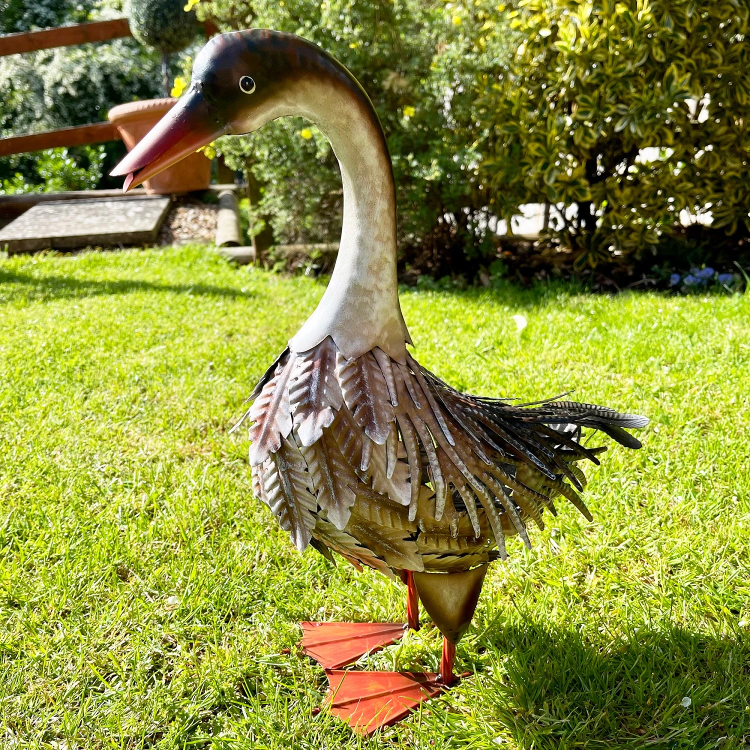 Darthome Limited Brown Metal Goose Garden Ornament 1 Darthome Limited Brown Metal Goose Garden Ornament