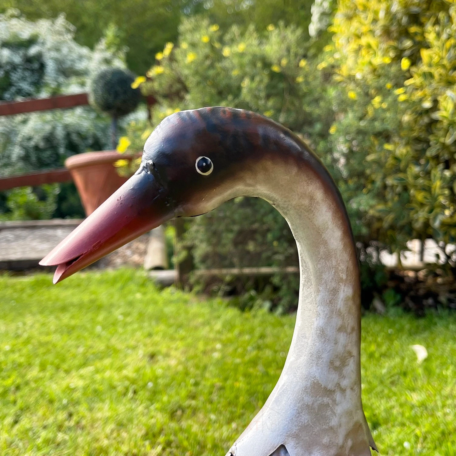Darthome Limited Brown Metal Goose Garden Ornament 2 Darthome Limited Brown Metal Goose Garden Ornament - Image 2