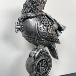 Darthome Limited Silver Steampunk Pilot Bird Ornament -Darthome Limited IMG E4346