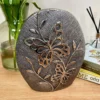 Darthome Limited Gun Metal Ceramic Butterfly Vase
