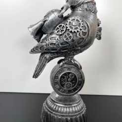 Darthome Limited Silver Steampunk Pilot Bird Ornament -Darthome Limited IMG E4349