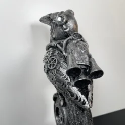 Darthome Limited Silver Steampunk Pilot Bird Ornament -Darthome Limited IMG E4351
