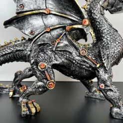 Darthome Limited Silver Steampunk Dragon Ornament -Darthome Limited IMG E4384