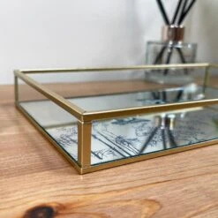 Darthome Limited Blue Oriental Heron Glass Mirrored Tray 12 Darthome Limited Blue Oriental Heron Glass Mirrored Tray -Darthome Limited IMG E4441