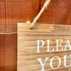 Darthome Limited Wooden Garden Sign - Help Yourself To Next Doors Flowers -Darthome Limited IMG E4510 edited23