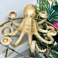 Darthome Limited Gold Ollie Octopus Candlestick Holder -Darthome Limited IMG E4555