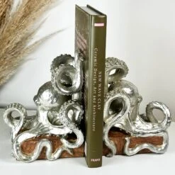 Darthome Limited Silver Octopus Bookends