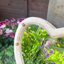 Darthome Limited Love Heart Solar Garden Mirror - Backlit Wood Frame -Darthome Limited IMG E4986 edited13