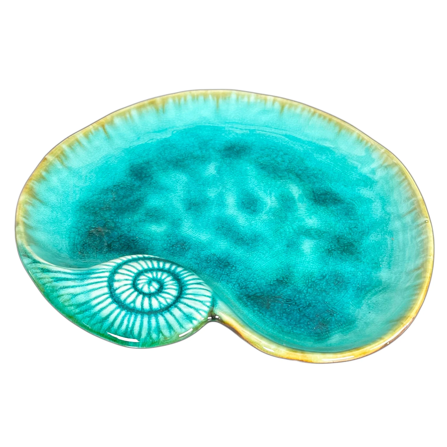 Darthome Limited Ceramic Teal Blue Shell Trinket Dish 7 Darthome Limited Ceramic Teal Blue Shell Trinket Dish - Image 7