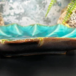 Darthome Limited Ceramic Teal Blue Scallop Shell Trinket Dish -Darthome Limited IMG E5255