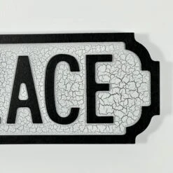 Darthome Limited Crackled Prosecco Palace Street Sign -Darthome Limited IMG E5285