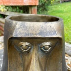 Darthome Limited Gold Monkey Head Planter Large -Darthome Limited IMG E5323 edited61