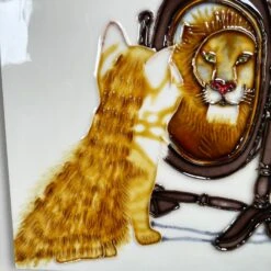 Darthome Limited Reflection Of A Lion Ceramic Art Tile 8x8" -Darthome Limited IMG E5360