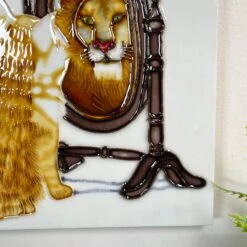 Darthome Limited Reflection Of A Lion Ceramic Art Tile 8x8" -Darthome Limited IMG E5361