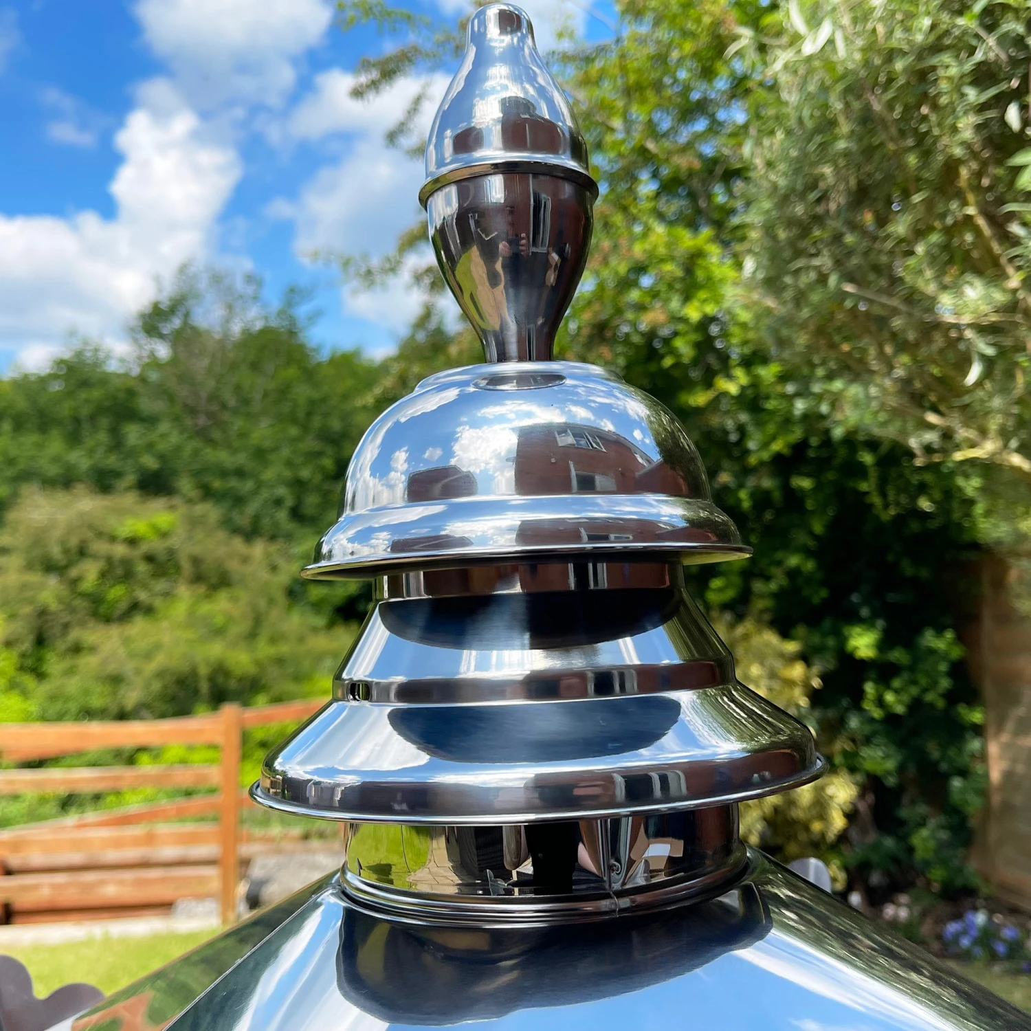 Darthome Limited Stainless Steel Victorian Street Post Lantern 90cm 2 Darthome Limited Stainless Steel Victorian Street Post Lantern 90cm - Image 2