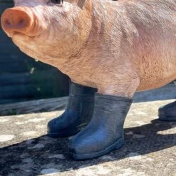 Darthome Limited Pink Resin Pig With Wellies Ornament -Darthome Limited IMG E5745 edited18