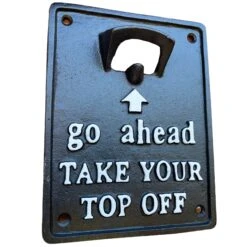 Darthome Limited Take Your Top Off Cast Iron Wall Bottle Opener -Darthome Limited IMG E5766 edited37copy