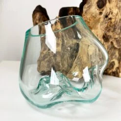 Darthome Limited Tall Double Molten 11cm Bowls Teak Root Stand -Darthome Limited IMG E6118