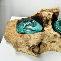 Darthome Limited Molten Glass 4 Candle Holder On Teak Root Stand 12 Darthome Limited Molten Glass 4 Candle Holder On Teak Root Stand -Darthome Limited IMG E6127