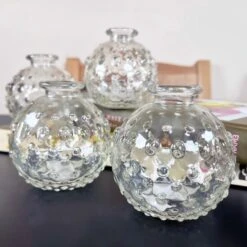 Darthome Limited Set Of 3 Clear Glass Bobble Vases -Darthome Limited IMG E6140 edited19