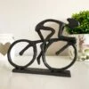 Darthome Limited Black Cast Iron Racing Cyclist Sculpture Gift 18cm