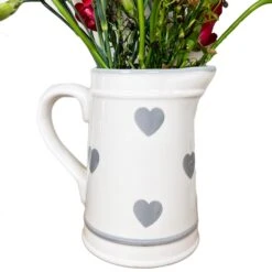 Darthome Limited Faded Grey Love Heart Jug Vase -Darthome Limited IMG E6150copy