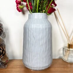 Darthome Limited Striped Pastel Grey Vase -Darthome Limited IMG E6156