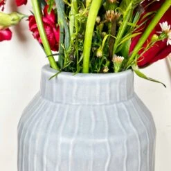 Darthome Limited Striped Pastel Grey Vase -Darthome Limited IMG E6157