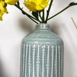 Darthome Limited Glazed Ceramic Indented Bottle Vase -Darthome Limited IMG E6180
