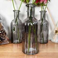 Darthome Limited Set Of 4 Smoky Grey Bottle Vases -Darthome Limited IMG E6198