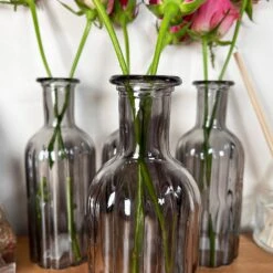 Darthome Limited Set Of 4 Smoky Grey Bottle Vases -Darthome Limited IMG E6199
